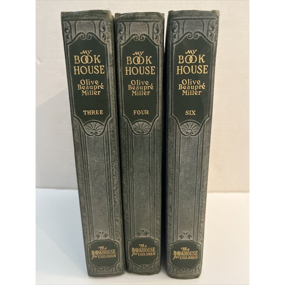3 Volumes of My Book House by Olive Beaupre Miller 1920-1921 Embossed Hardcovers - Picture 1 of 11